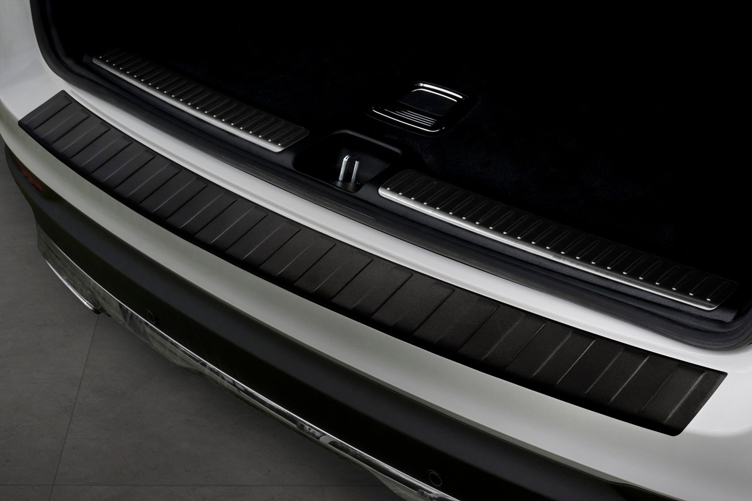 Hochglanz | Ladekantenschutz CPE Mercedes-Benz GLC schwarz (X253) Edelstahl