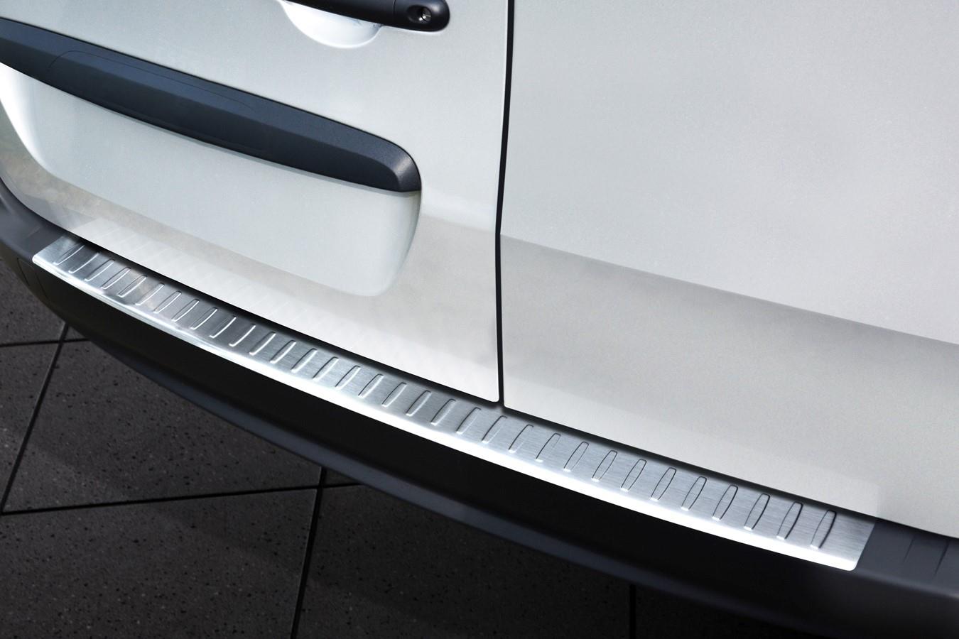 Protection de seuil de coffre convient à Mercedes-Benz Citan (W415) 2012-2021 acier inox brossé