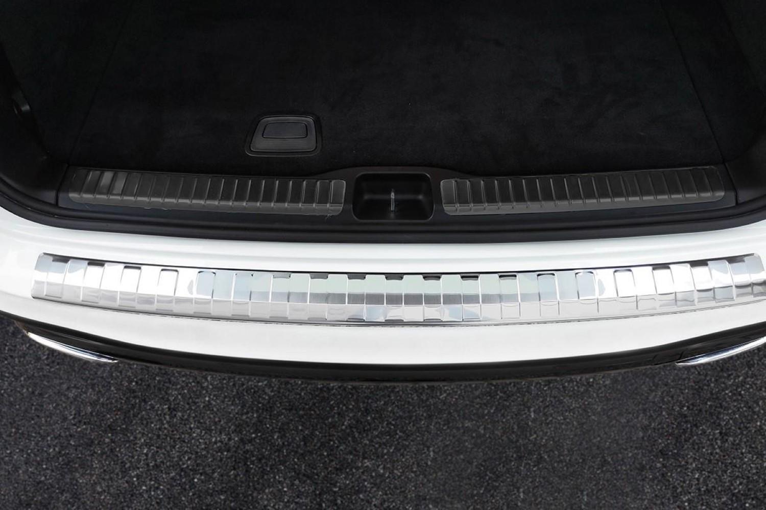 Protection de seuil de coffre convient à Mercedes-Benz GLS (X167) 2019-présent acier inox brossé