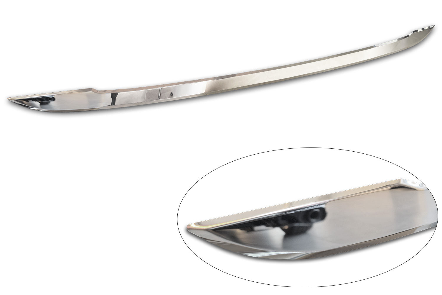 Tailgate trim suitable for Mercedes-Benz GLC (X254) 2022-present stainless steel high gloss (4) Tailgate trim suitable for Mercedes-Benz GLC (X254) 2022-present stainless steel high gloss (4)