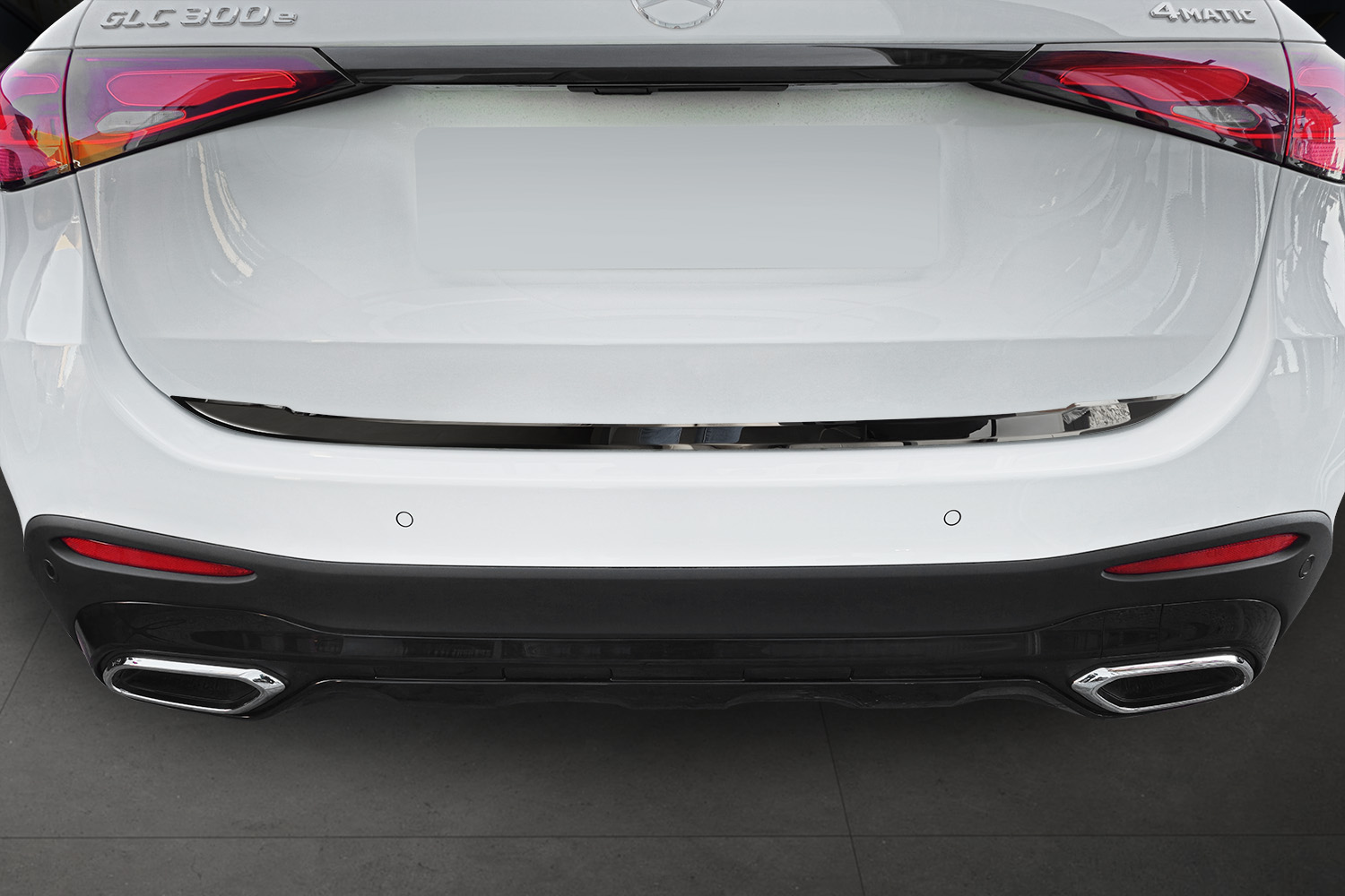 Tailgate trim suitable for Mercedes-Benz GLC (X254) 2022-present stainless steel high gloss anthracite (3) Tailgate trim suitable for Mercedes-Benz GLC (X254) 2022-present stainless steel high gloss anthracite (3)