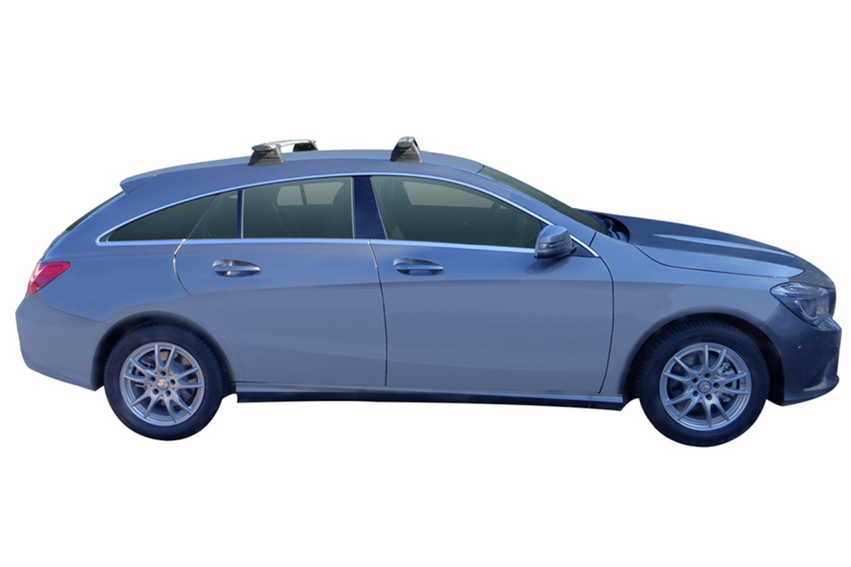 Roof bars Mercedes Benz CLA Shooting Brake X117 2015 2019 wagon Yakima Aero ThruBar black