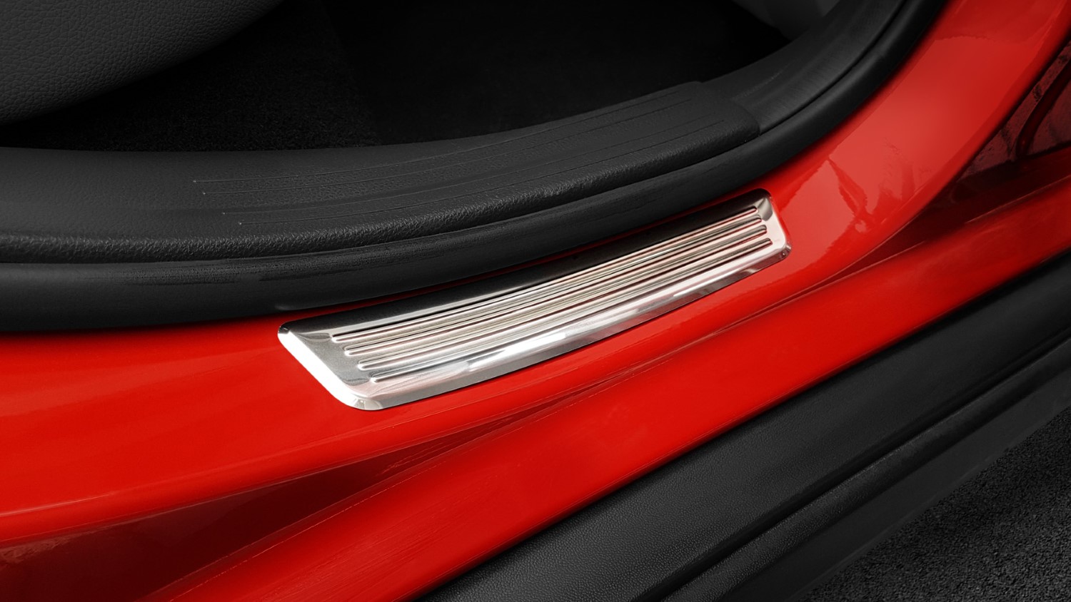 Door sill plates suitable for Mercedes-Benz GLA (H247) 2020-present stainless steel high gloss 2 pieces