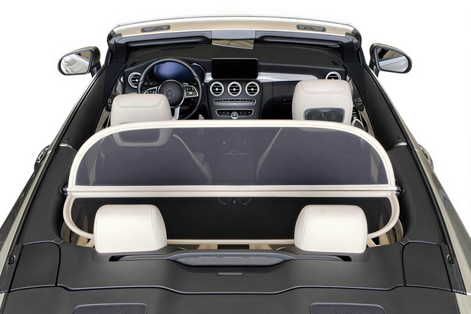Wind deflector suitable for Mercedes-Benz C-Class Cabriolet (A205) 2016-present Beige (MB3CKCD) (5) Wind deflector suitable for Mercedes-Benz C-Class Cabriolet (A205) 2016-present Beige (MB3CKCD) (5)