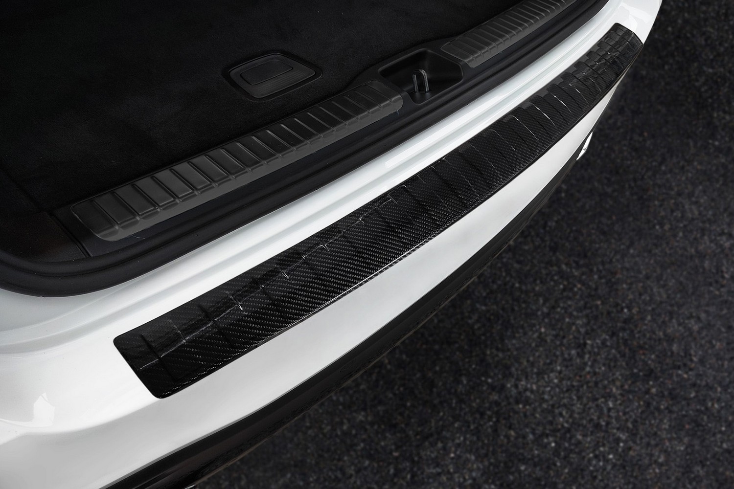 Protection de seuil de coffre convient à Mercedes-Benz GLS (X167) 2019-présent carbone
