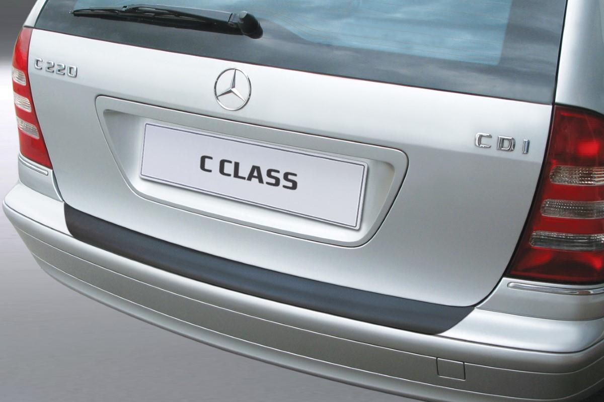 Protection de seuil de coffre convient à Mercedes-Benz Classe C estate (S203) 2001-2007 break ABS - noir mat