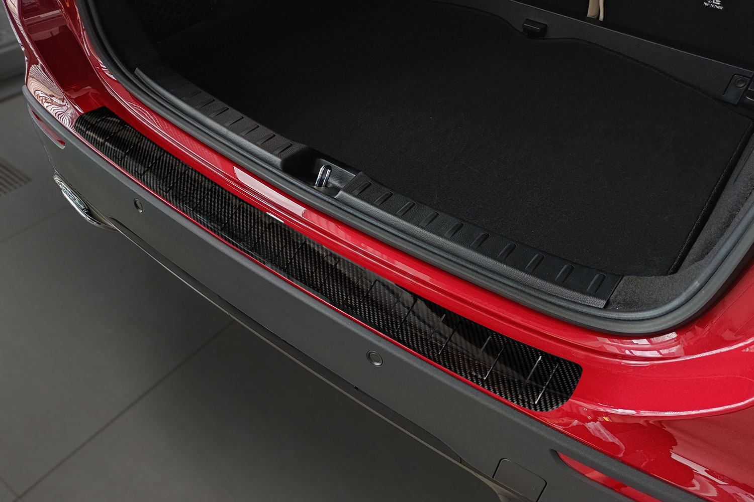 Protection de seuil de coffre convient à Mercedes-Benz GLA (H247) 2020-présent carbone