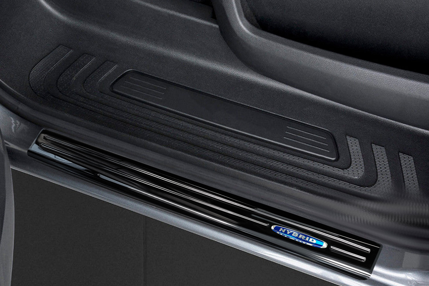 Door sill plates suitable for Mercedes-Benz Vito - V-Class (W447) 2014-present stainless steel high gloss anthracite 2 pieces