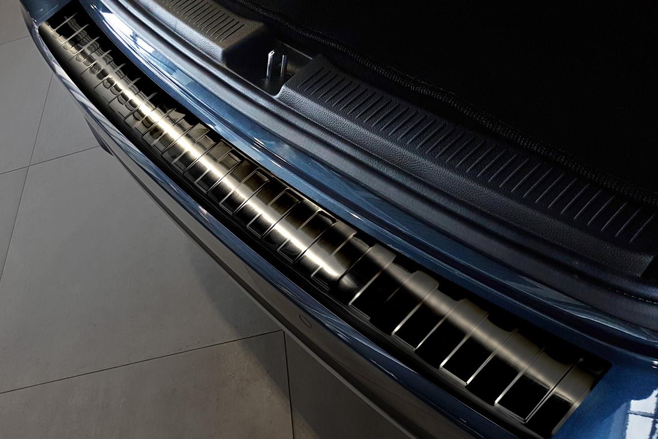 Protection de seuil de coffre convient à Mercedes-Benz Classe B (W247) 2018-présent acier inox brossé anthracite