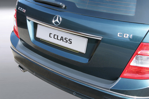 Protection de seuil de coffre convient à Mercedes-Benz Classe C estate (S204) 2007-2011 break ABS - noir mat