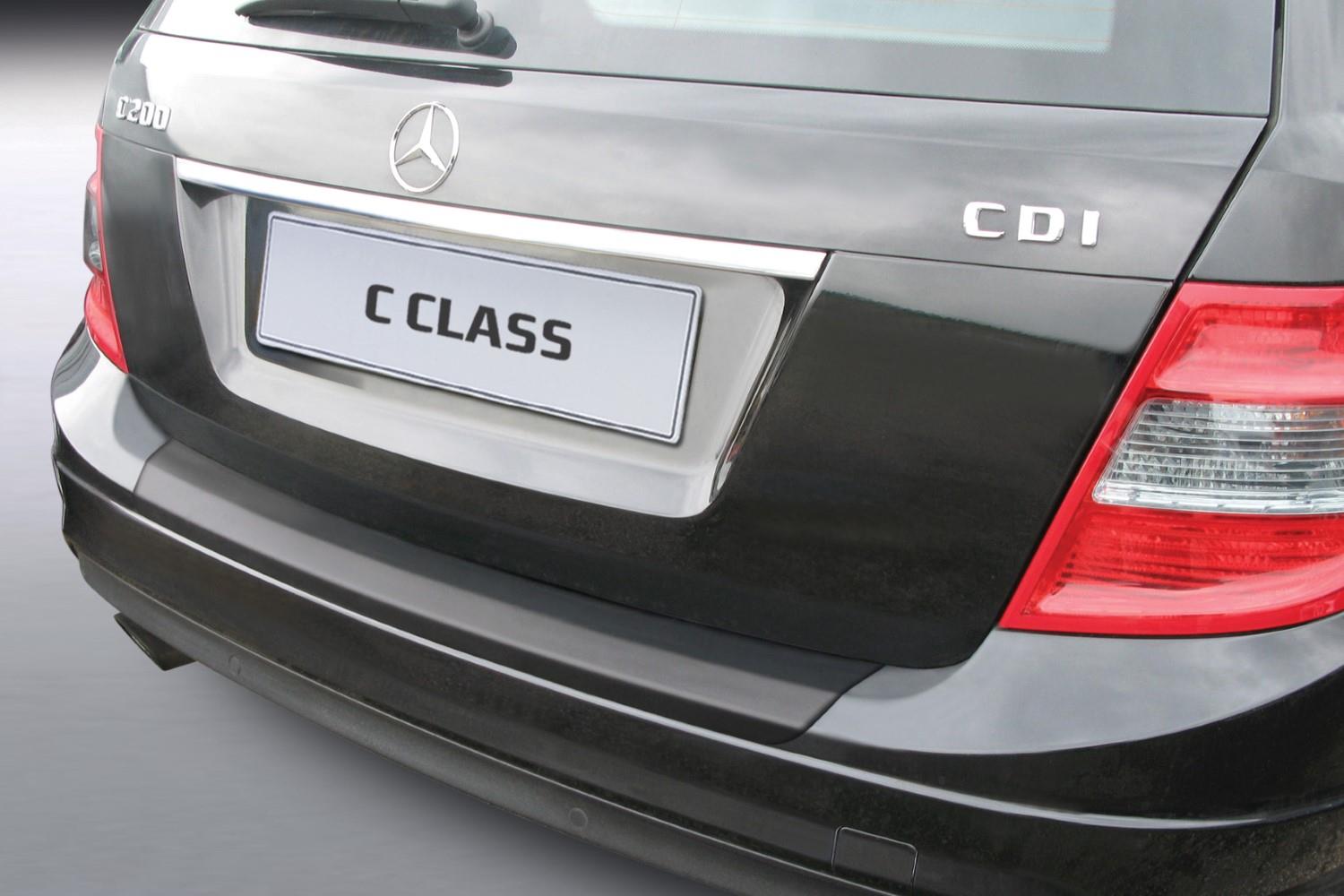 Rear bumper protector Mercedes-Benz C-Class estate (S204) 2007-2011 ABS - matt black