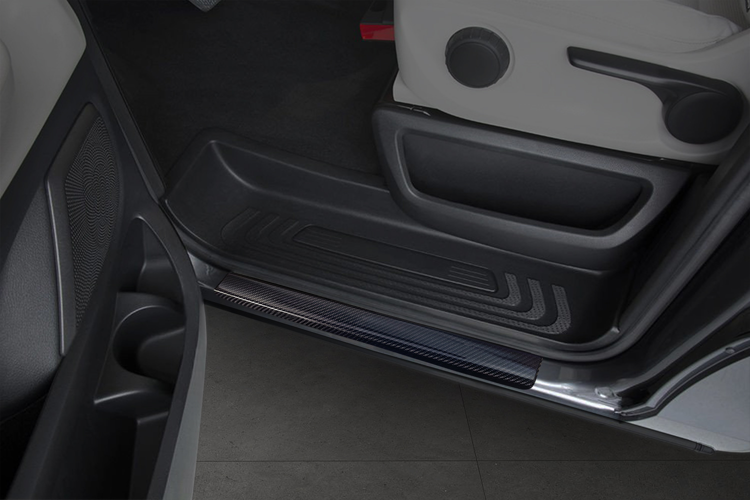 Door sill plates suitable for Mercedes-Benz Vito - V-Class (W447) 2014-present carbon 2 pieces