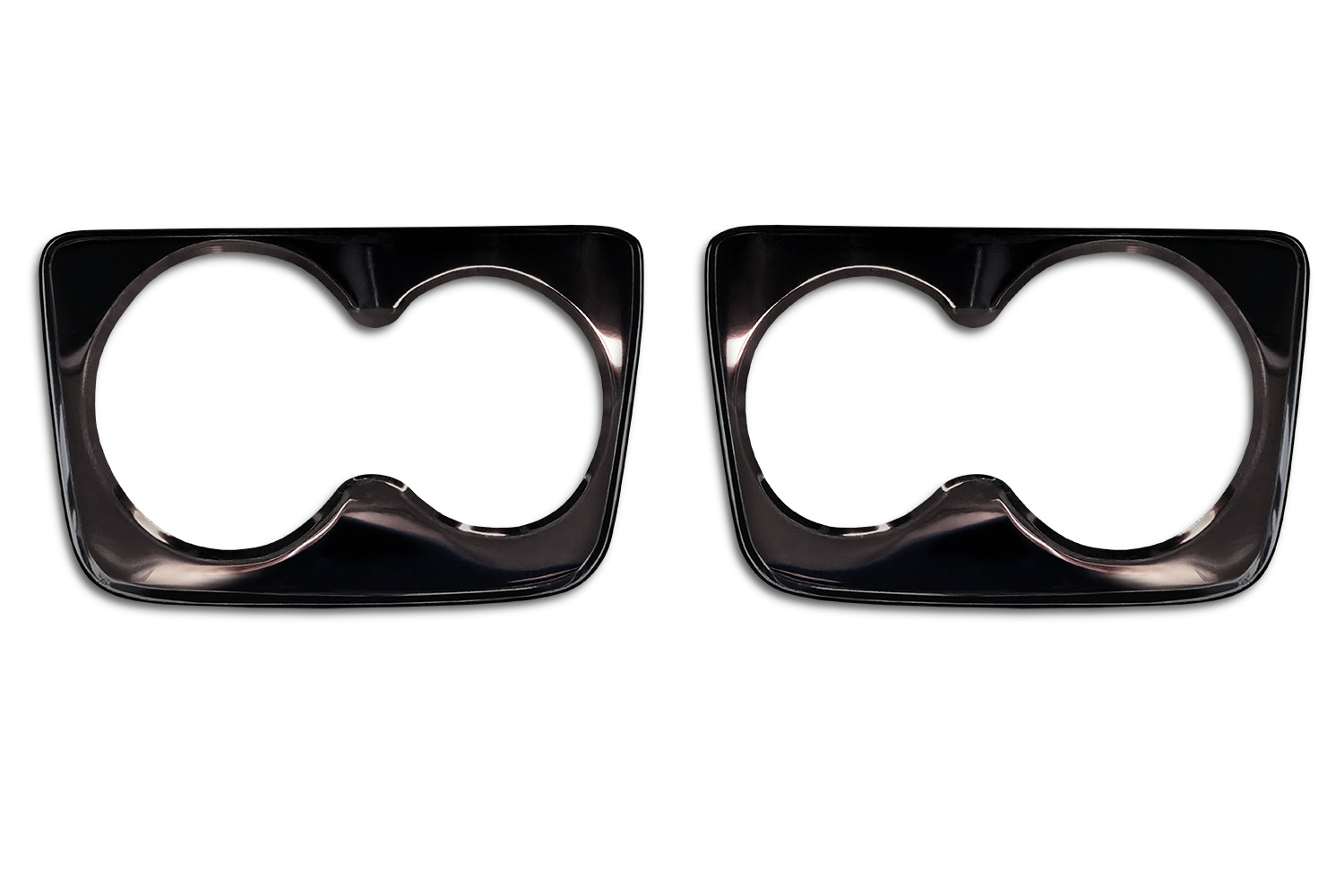 Cup holder trim suitable for Mercedes-Benz Sprinter (W907 - W910) 2018-present stainless steel high gloss anthracite (5)