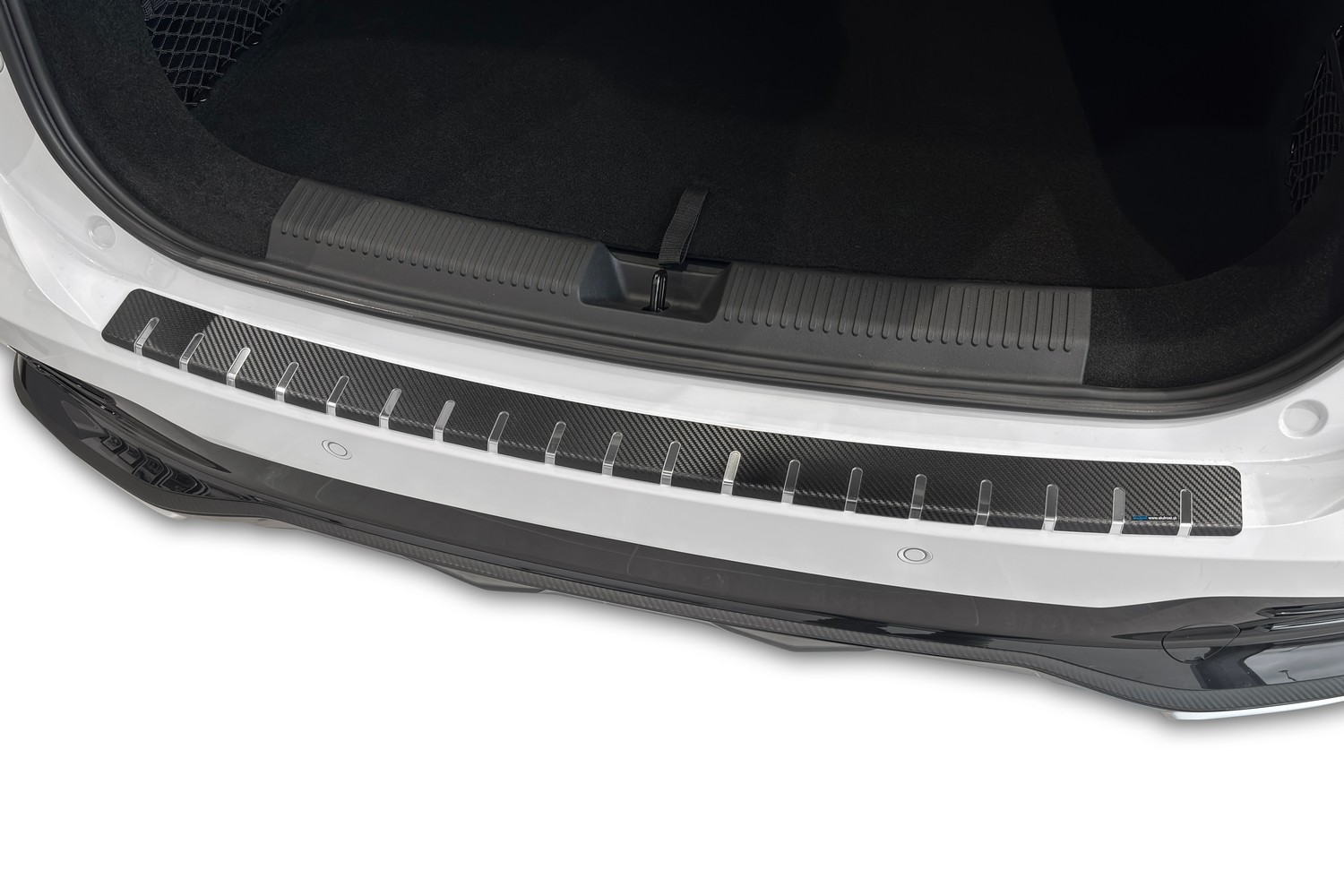 Rear bumper protector suitable for MG HS II 2024-present stainless steel - carbon foil
