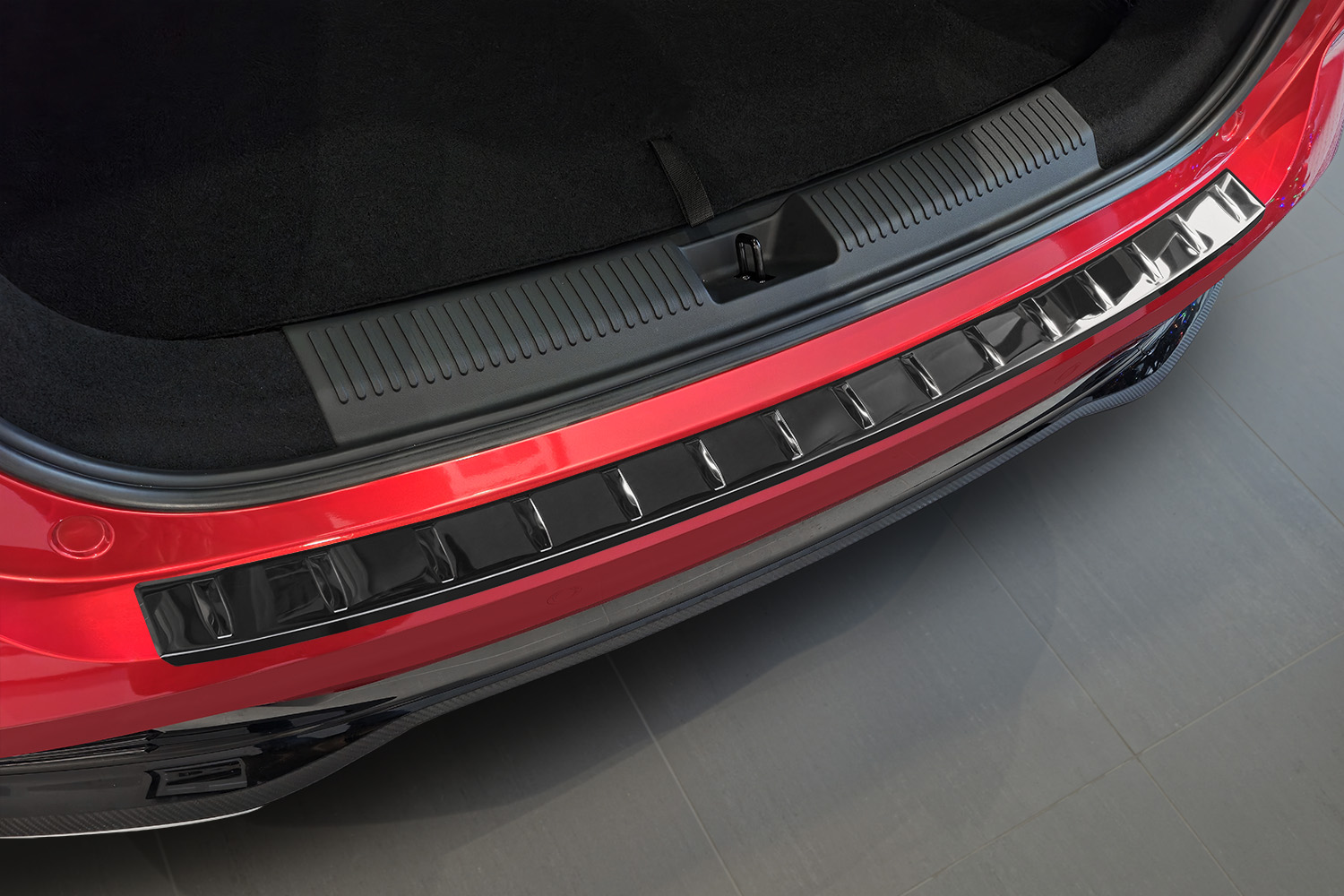 Rear bumper protector suitable for MG EHS II 2024-present stainless steel high gloss anthracite