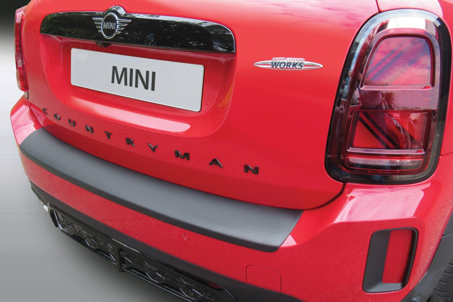 Rear bumper protector Mini One - Cooper (F55 - F56 - MkIII) 2014-present  5-door hatchback ABS - matt black