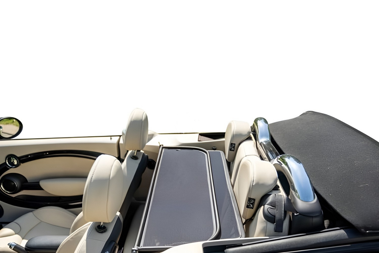Wind deflector suitable for Mini Cabriolet (R57 - Mk II) 2009-2016 Black (MIN6MICD) (3) Wind deflector suitable for Mini Cabriolet (R57 - Mk II) 2009-2016 Black (MIN6MICD) (3)