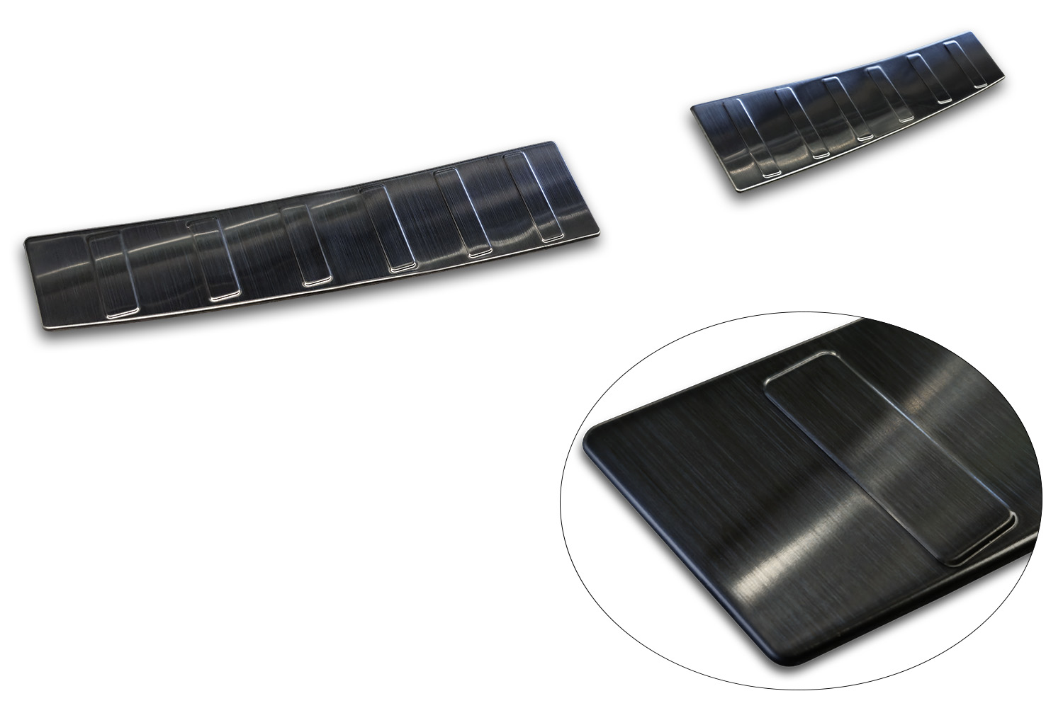 Rear bumper protector suitable for Mitsubishi Outlander IV (GN) 2025-present stainless steel brushed anthracite (4)