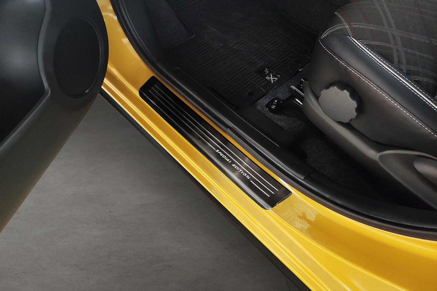 Seuils de portes convient à Mitsubishi Space Star II 2013-présent acier inox brossé anthracite 4 pièces