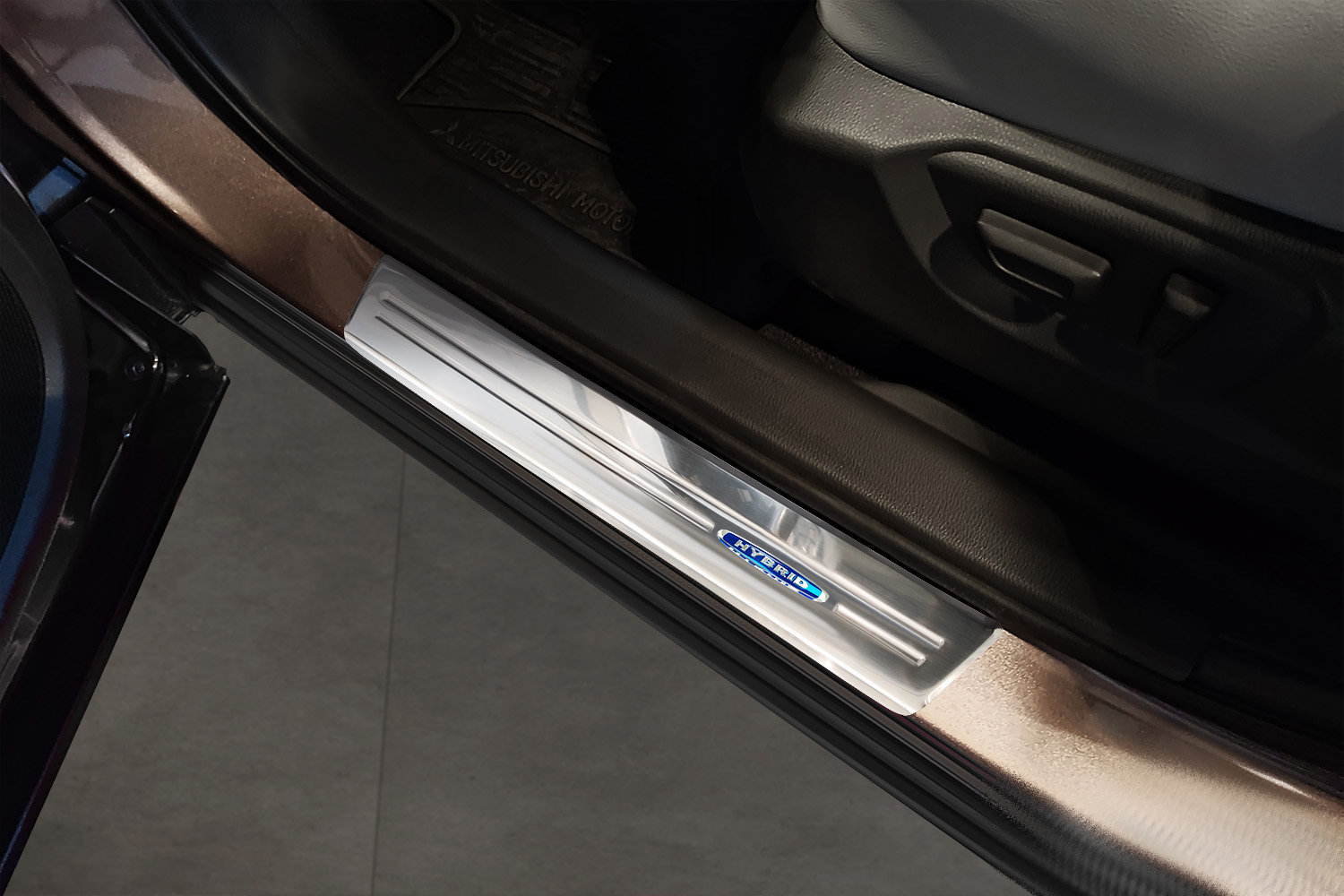 Seuils de portes convient à Mitsubishi Eclipse Cross 2018-présent acier inox brossé 4 pièces