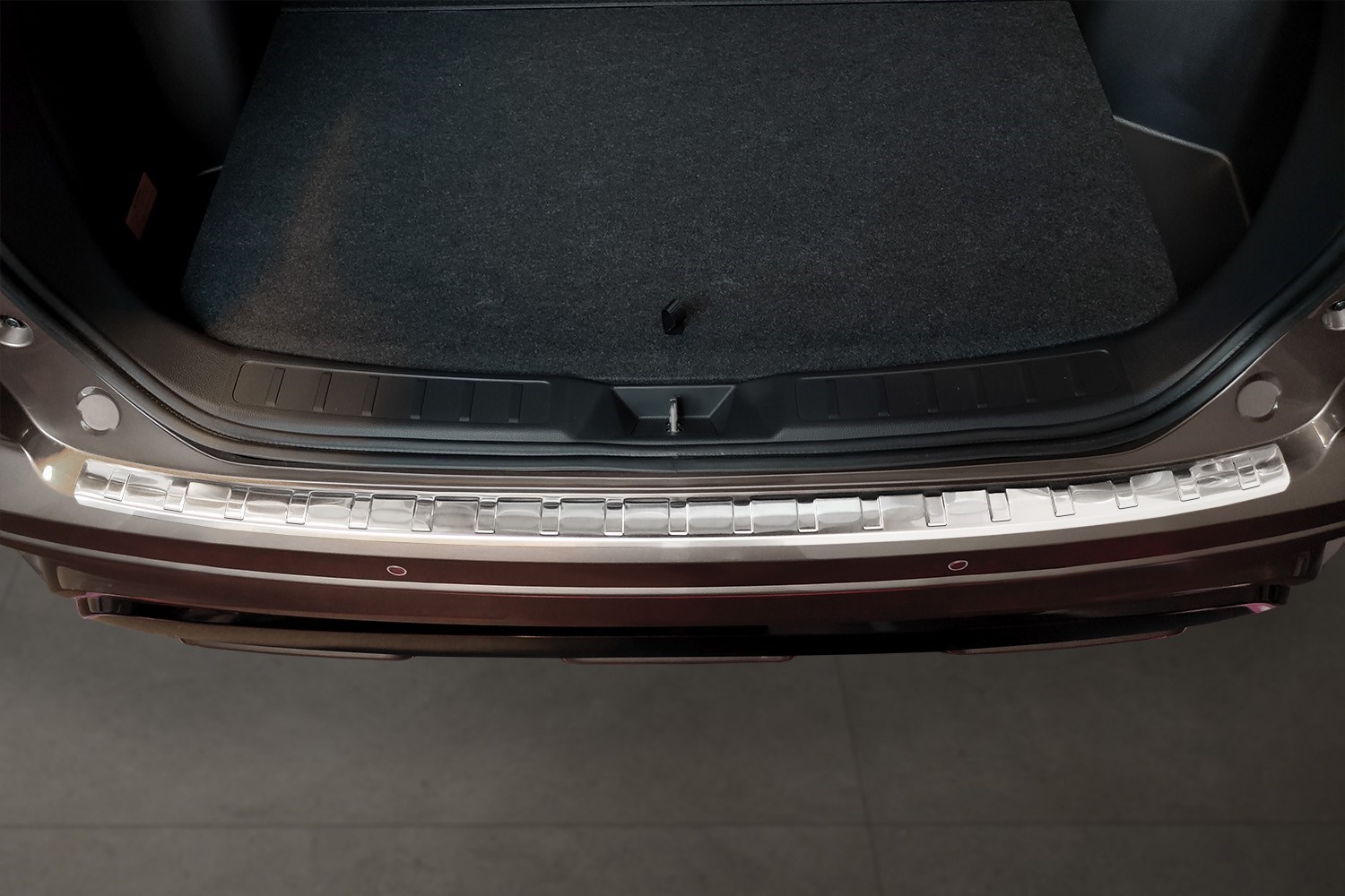 Rear bumper protector suitable for Mitsubishi Eclipse Cross 2021-present stainless steel brushed