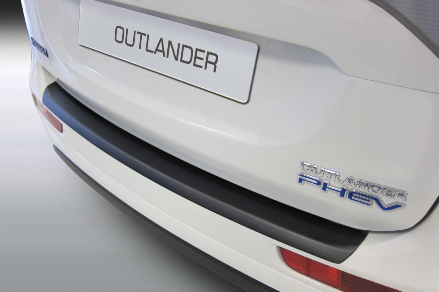 Protection de seuil de coffre convient à Mitsubishi Outlander III 2012-2015 ABS - noir mat