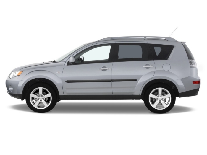Stootstrips geschikt voor Mitsubishi Outlander II 2007-2012 set zijportieren