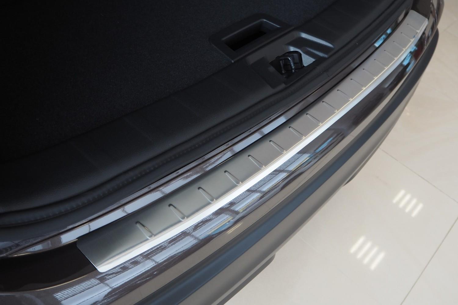 Bumperbeschermer geschikt voor Nissan Qashqai (J11) 2017-2021 RVS geborsteld