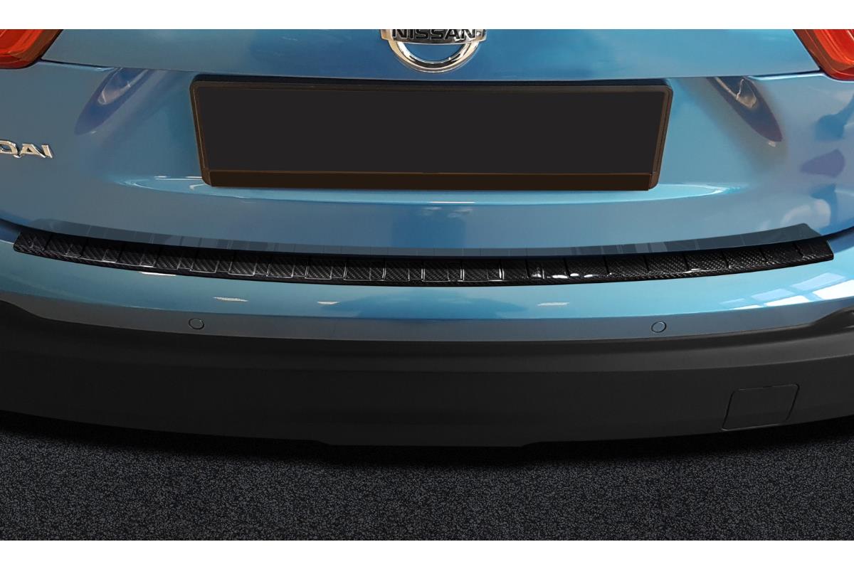Rear bumper protector Nissan Qashqai (J11) carbon CarPartsExpert