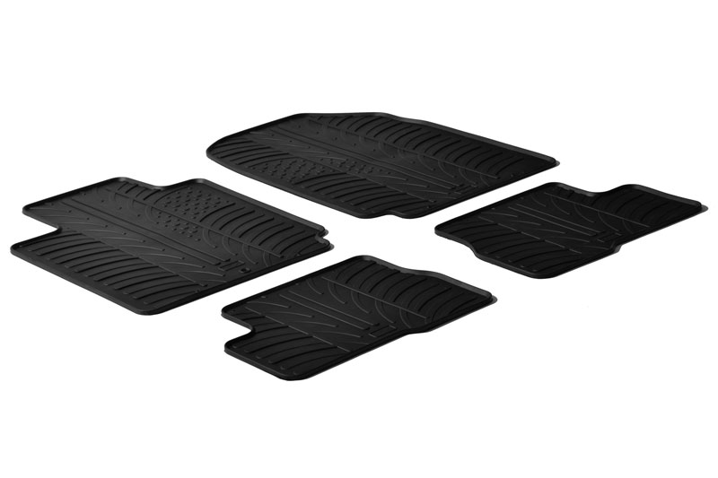 Fußmatten passend für Nissan Micra (K12) 2002-2010 3 & 5-Türer Schrägheck Rubbasol Gummi