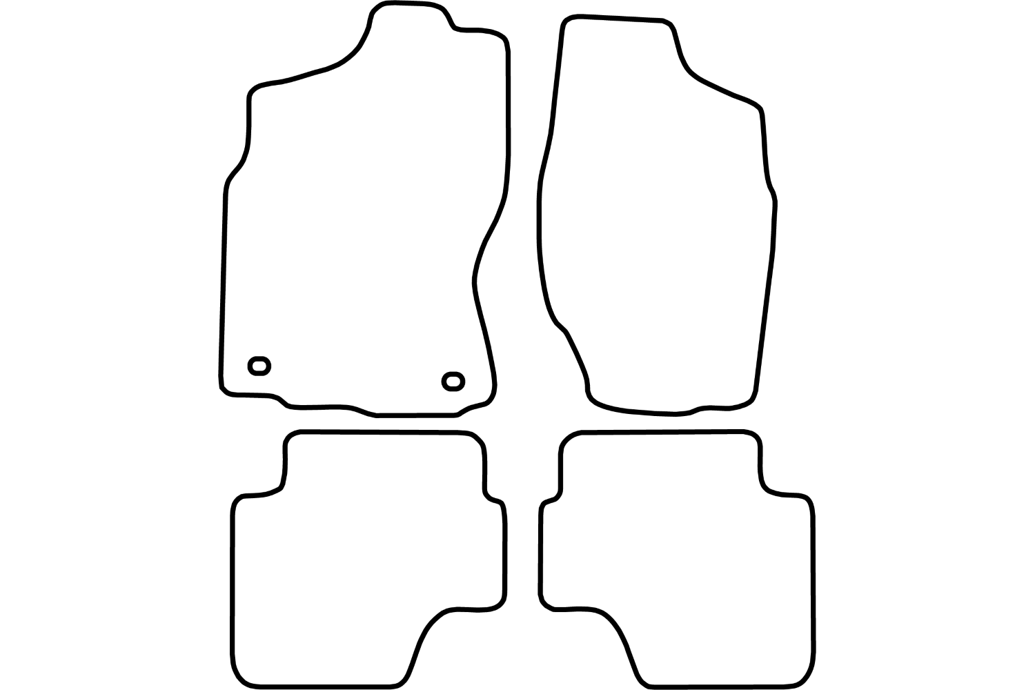 Car mats Nissan Terrano II premium velour nubuck