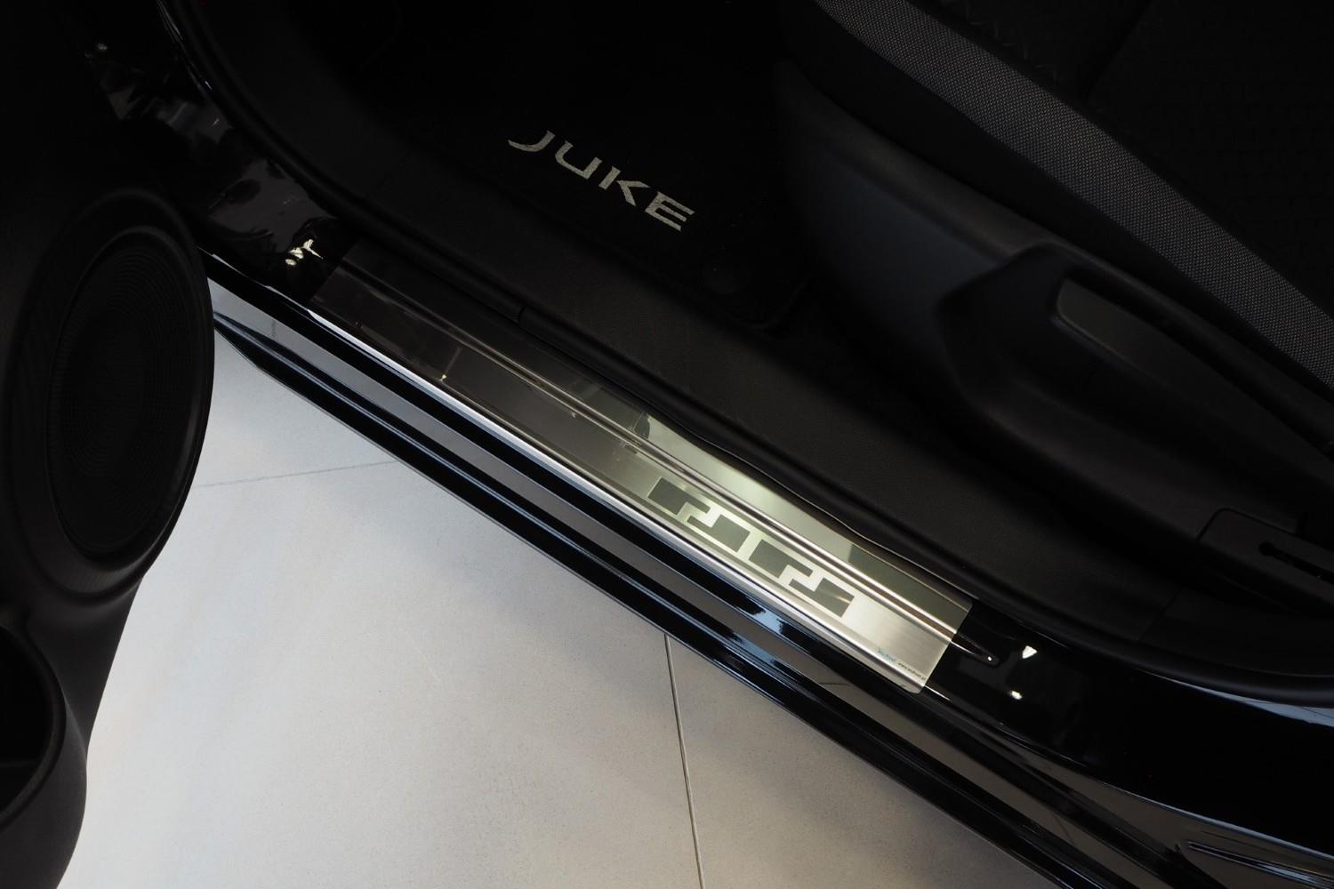 Door sill plates suitable for Nissan Juke (F16) 2019-present stainless steel brushed