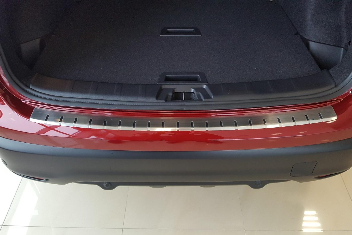 Bumperbeschermer geschikt voor Nissan Qashqai (J11) 2013-2017 RVS geborsteld