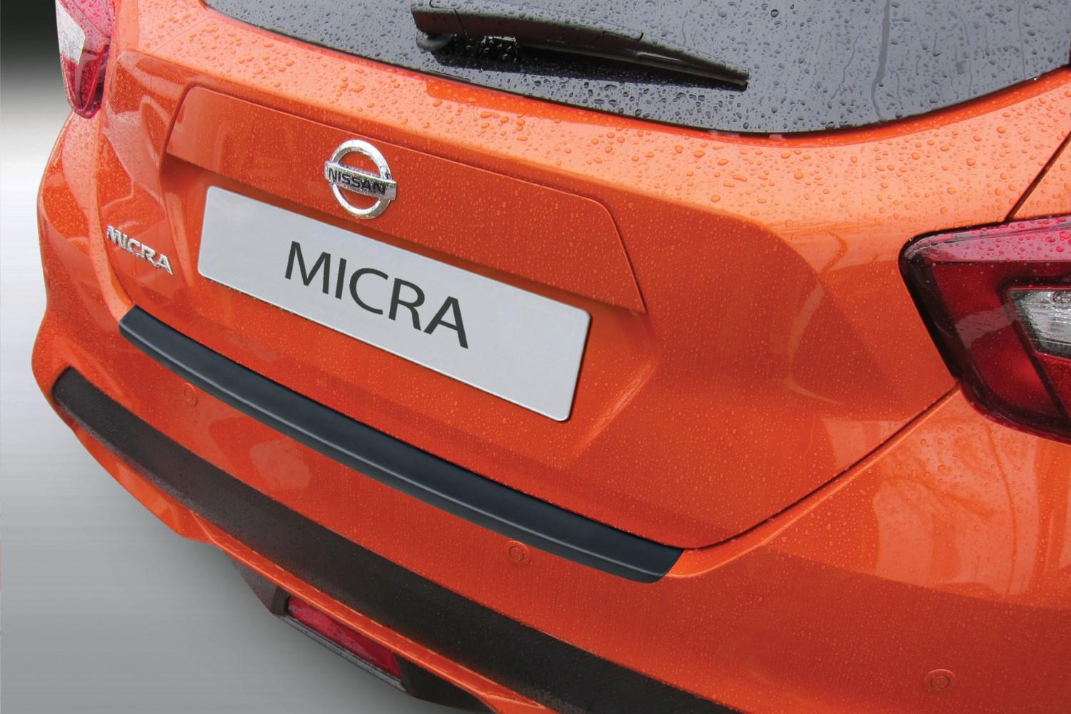 Rear bumper protector Nissan Micra (K14) 2017-present 5-door hatchback ABS - carbon look