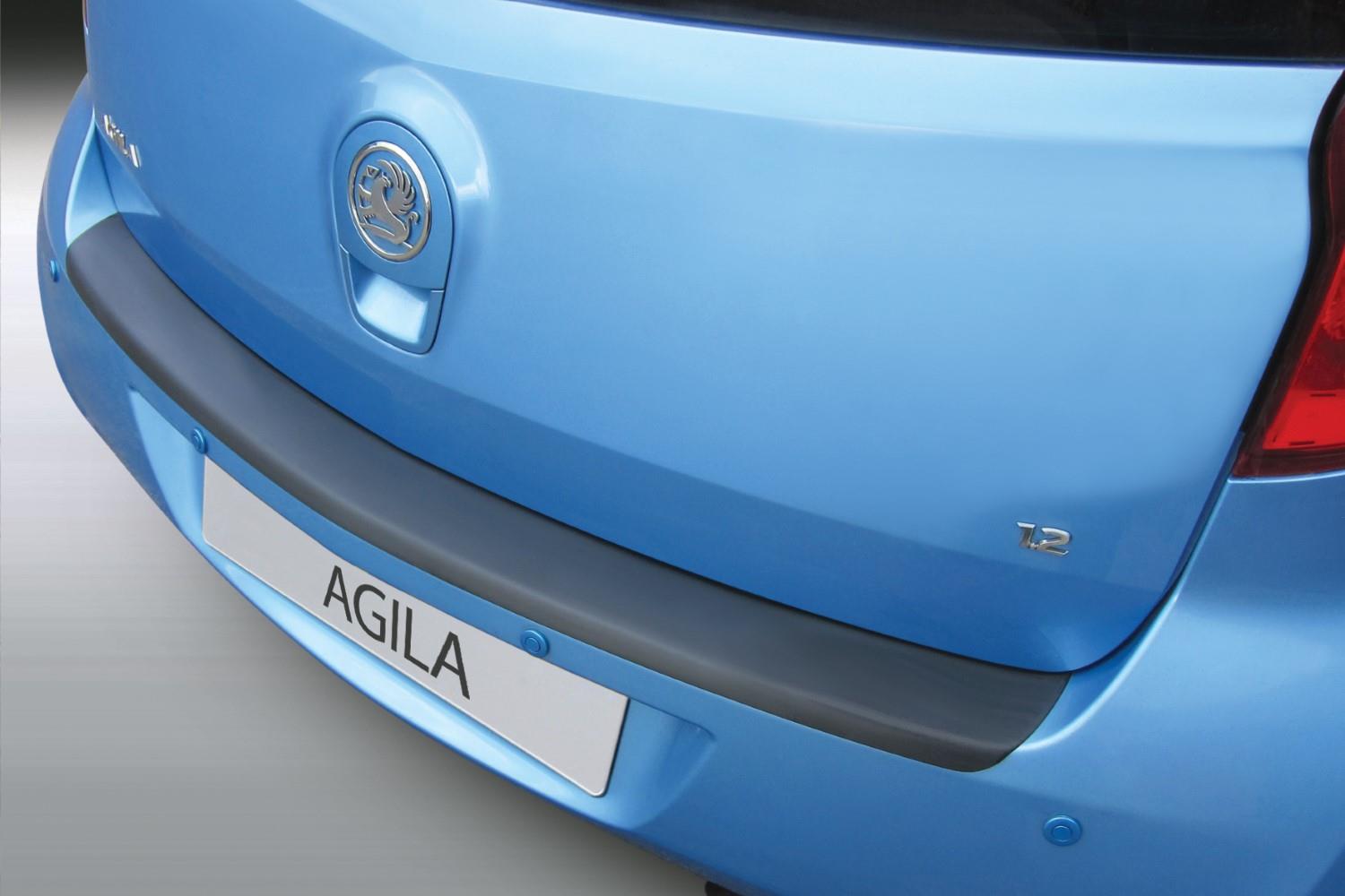 Protection de seuil de coffre convient à Opel Agila B 2008-2015 5 portes bicorps ABS - noir mat