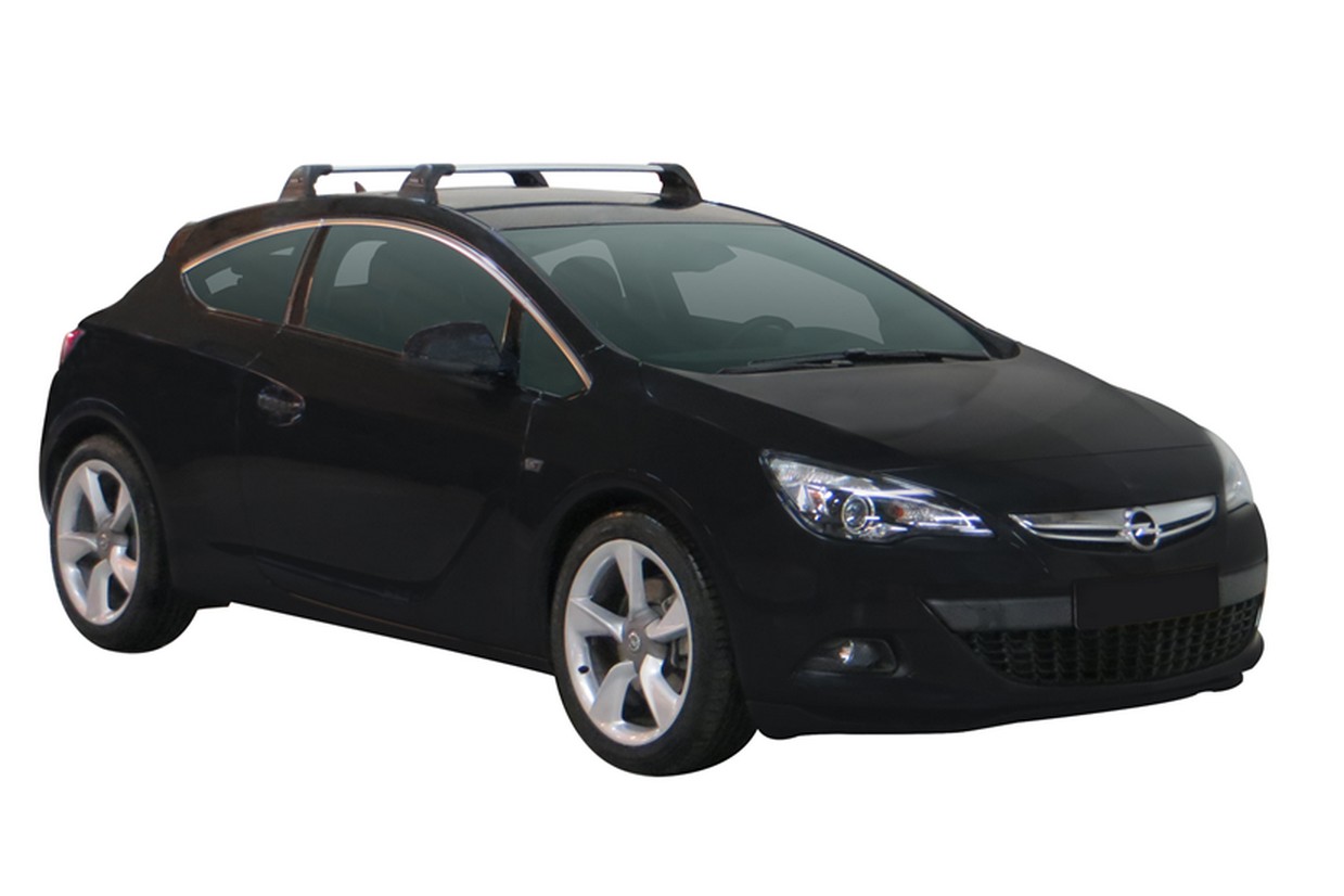 Roof bars Opel Astra J Sports Tourer 2010-2015 wagon Yakima Whispbar  Through Bar black