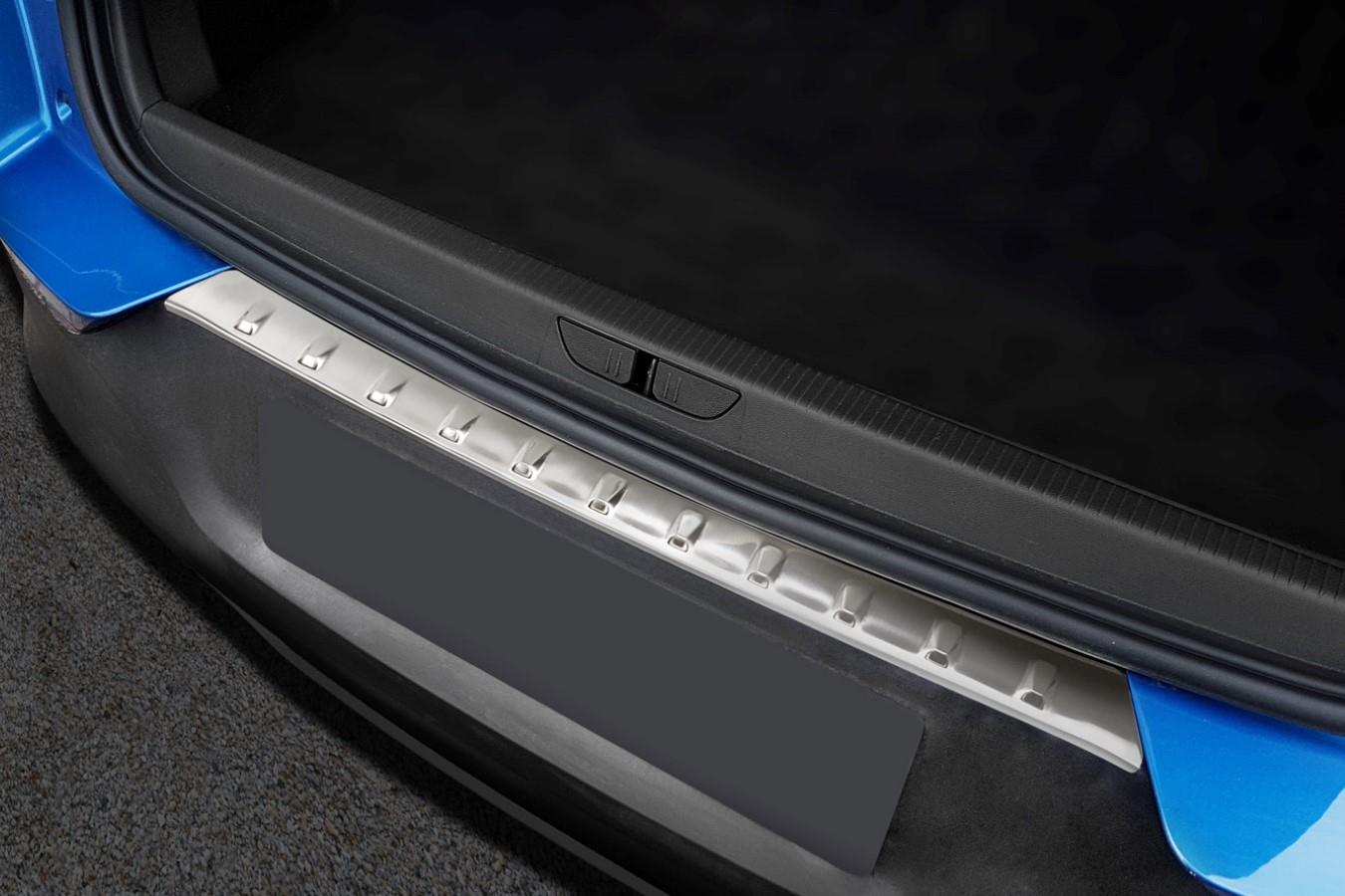 Protection de seuil de coffre convient à Opel Grandland X 2017-2024 acier inox brossé