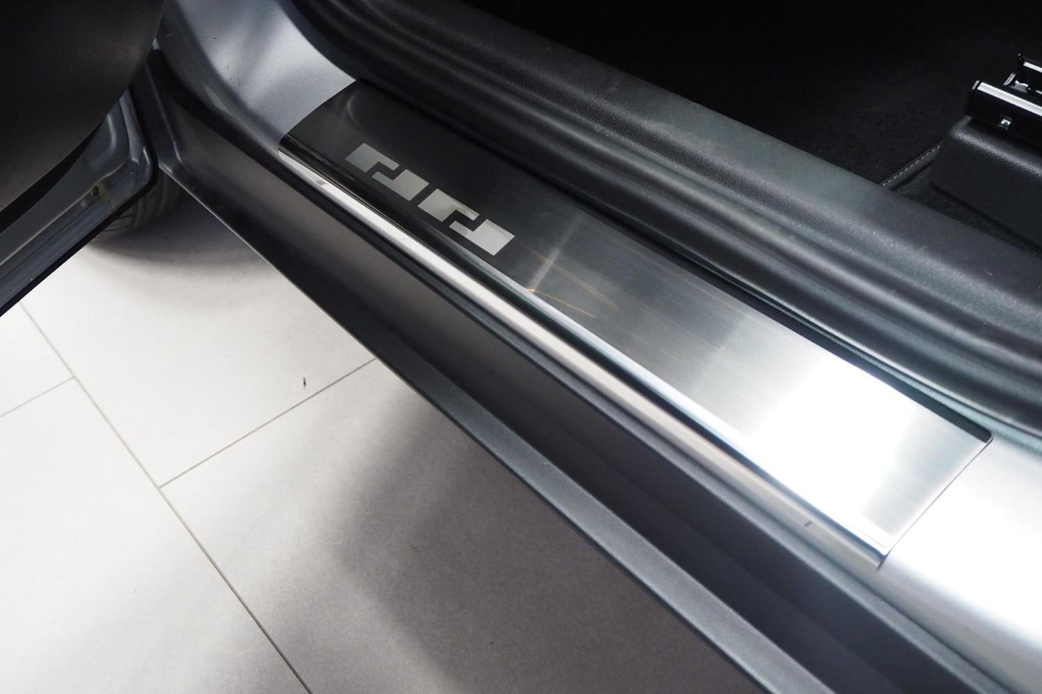 Seuils de portes convient à Opel Grandland X 2017-2024 acier inox brossé