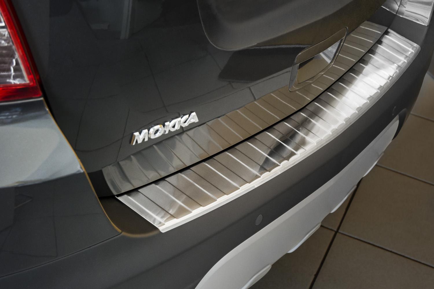 Opel Mokka 2012-2016 rear bumper protector stainless steel (OPE1MKBP) (4)