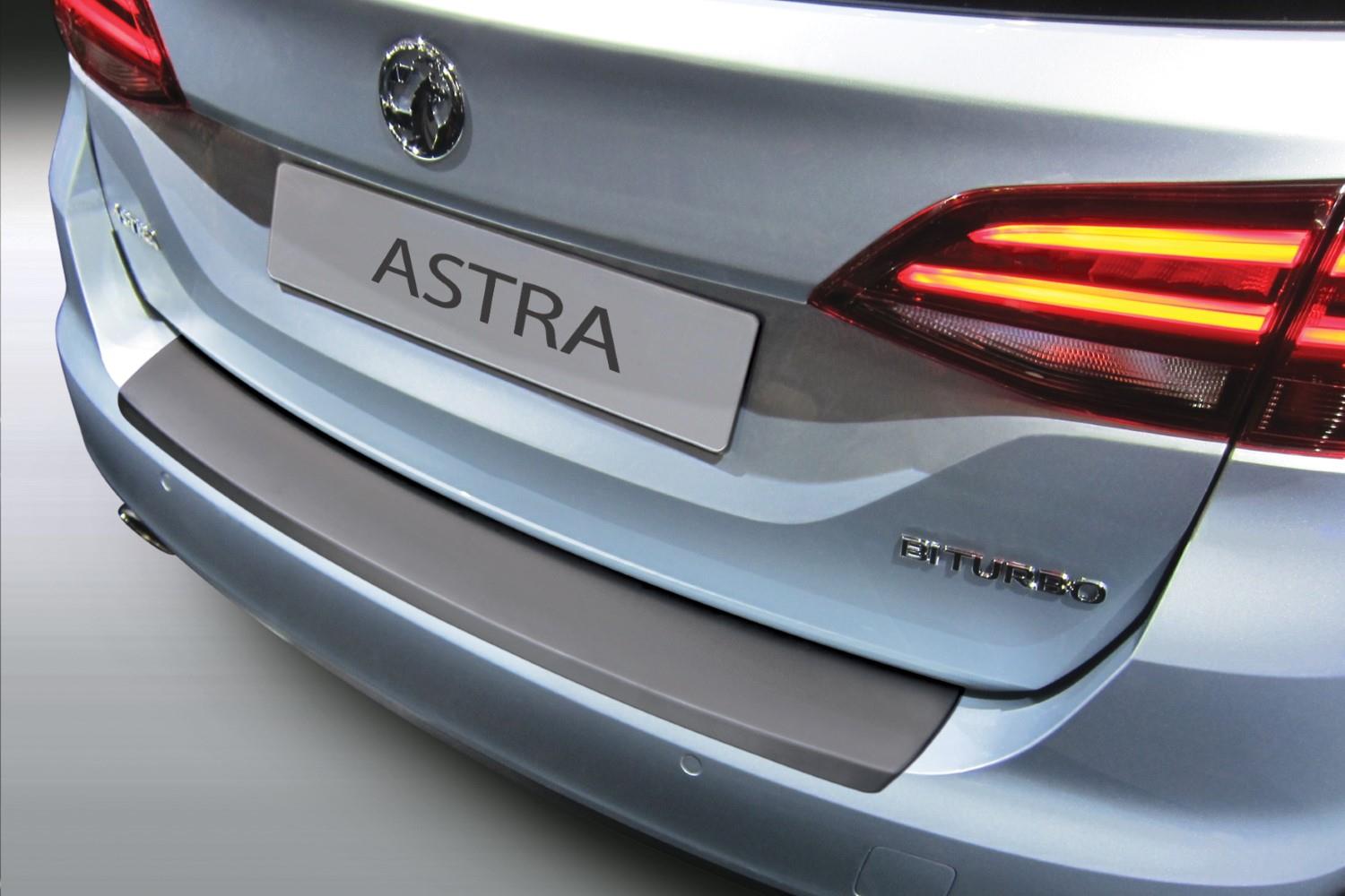Rear bumper protector suitable for Opel Astra K Sports Tourer 2015-2021 wagon ABS - matt black