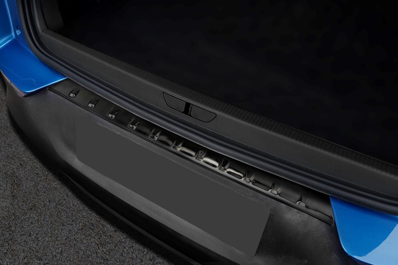 Protection de seuil de coffre convient à Opel Grandland X 2017-2024 acier inox brossé anthracite
