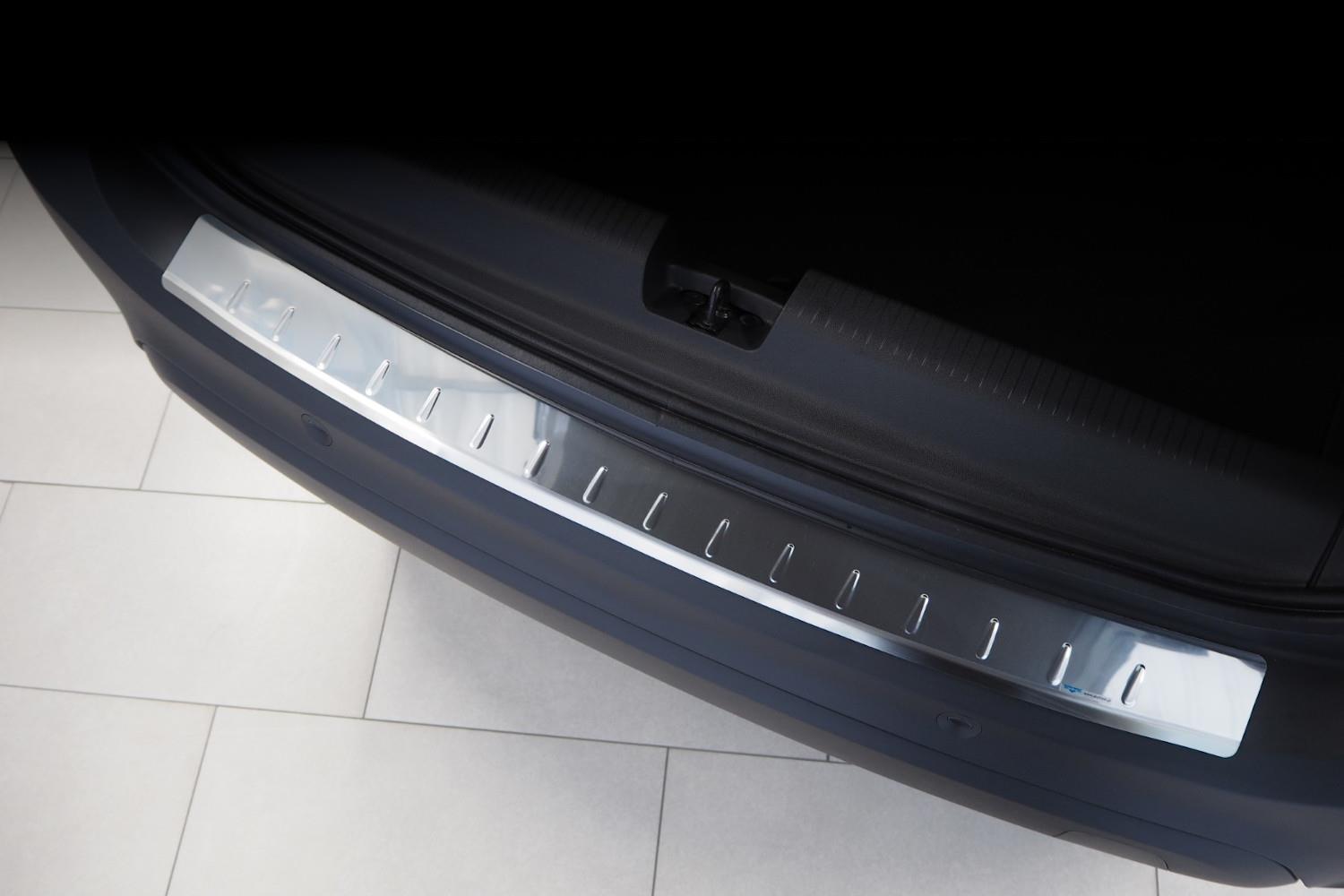 Protection de seuil de coffre convient à Opel Crossland X 2017-présent acier inox brillant