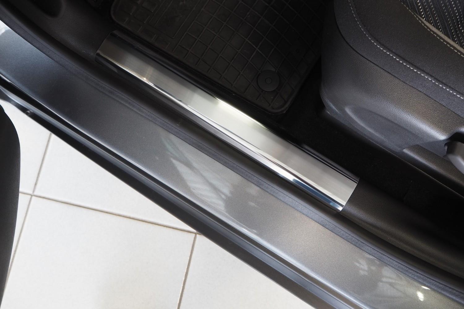 Seuils de portes intérieure convient à Opel Crossland X 2017-présent acier inox brossé