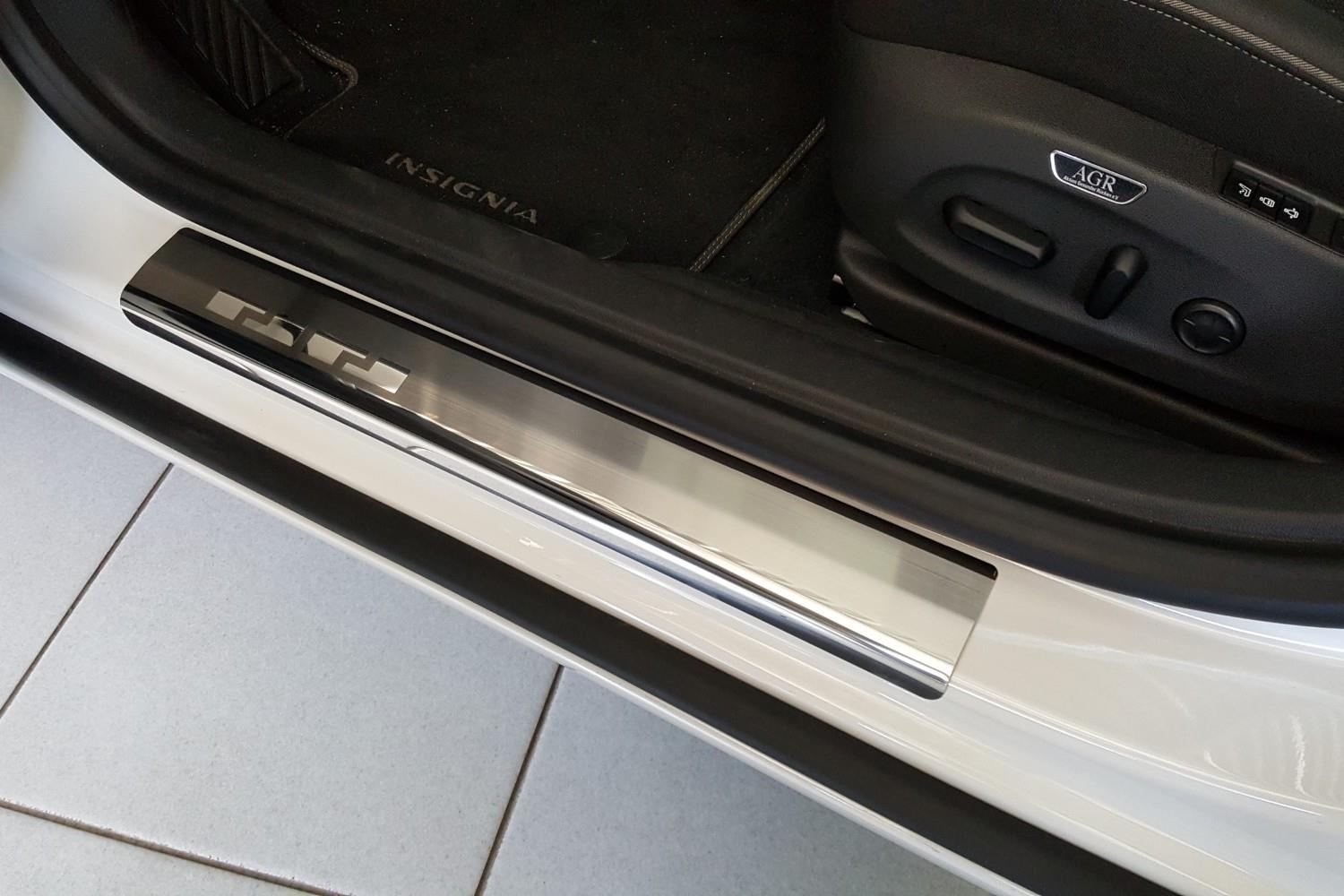 Door sill plates suitable for Opel Insignia B Grand Sport 2017-2022 5-door hatchback stainless steel brushed