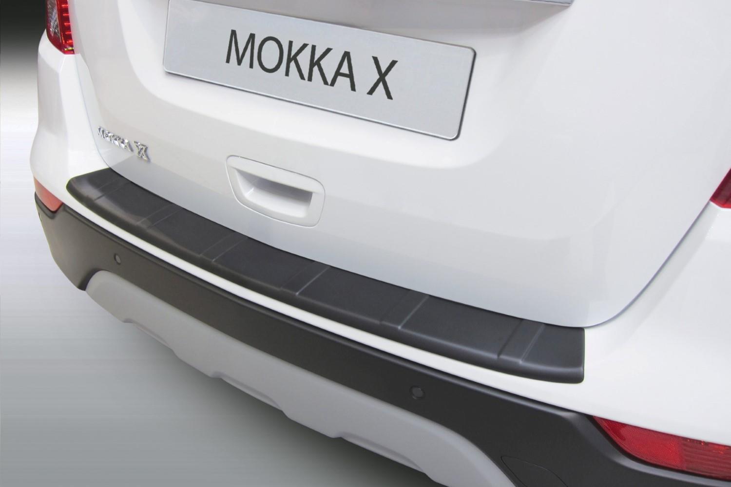Rear bumper protector Opel Mokka X 2016-2019 ABS - matt black