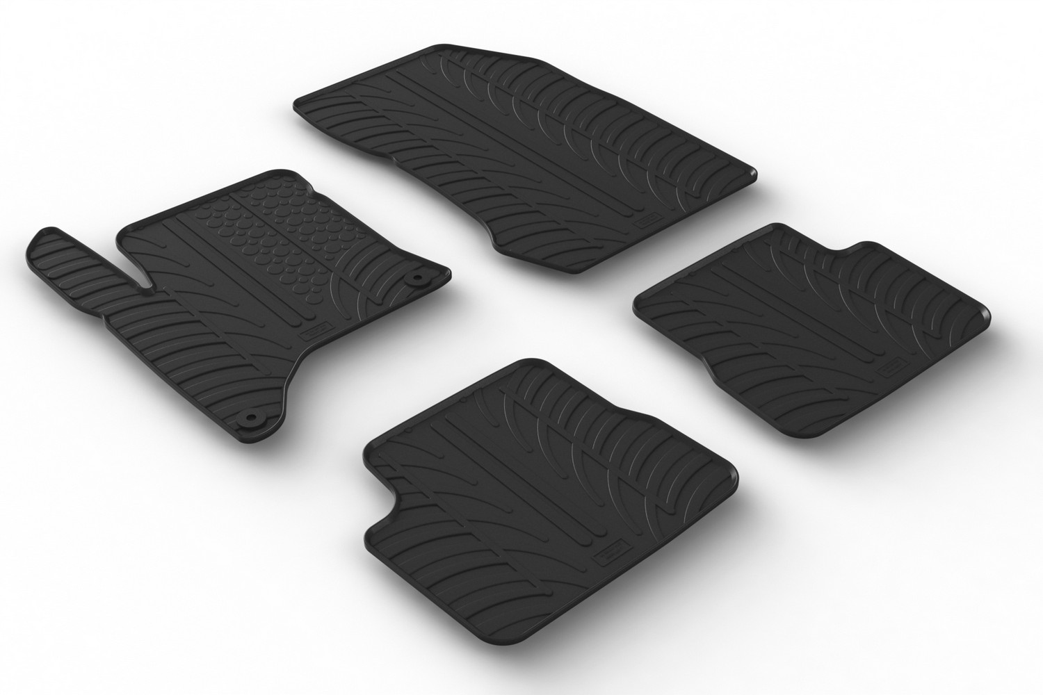 Tapis De Sol Caoutchouc TEXER Pour Opel Corsa D (2006-2014) - Paire Avant Noire