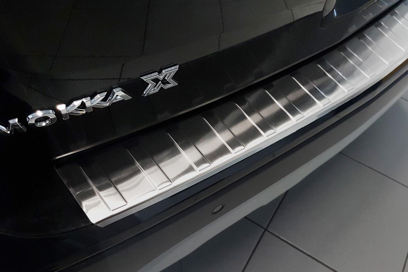 Rear bumper protector Opel Mokka X 2016-2019 stainless steel