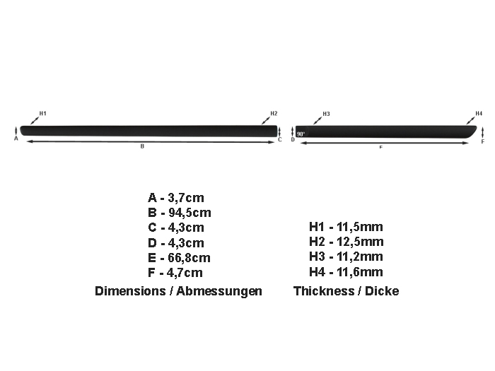 Seitenschutzleisten Opel Corsa C 2000-2006 5-Türer Schrägheck Set