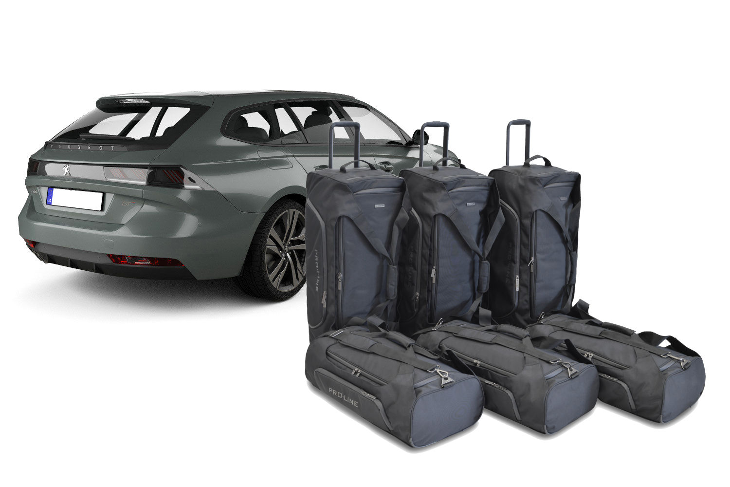 Set de sacs de voyage convient à Peugeot 508 II SW 2019-présent break Pro.Line