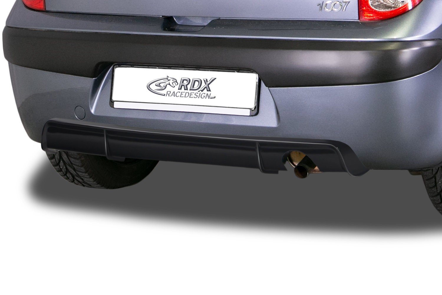 Rear diffuser suitable for Peugeot 1007 2004-2009 3-door hatchback ABS